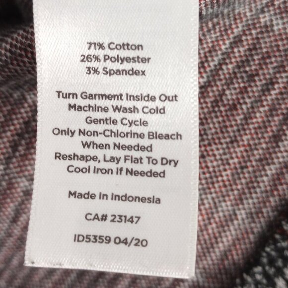 Talbots Houndstooth Plaid Boatneck 3/4 Sleeve Top - Picture 8 of 8